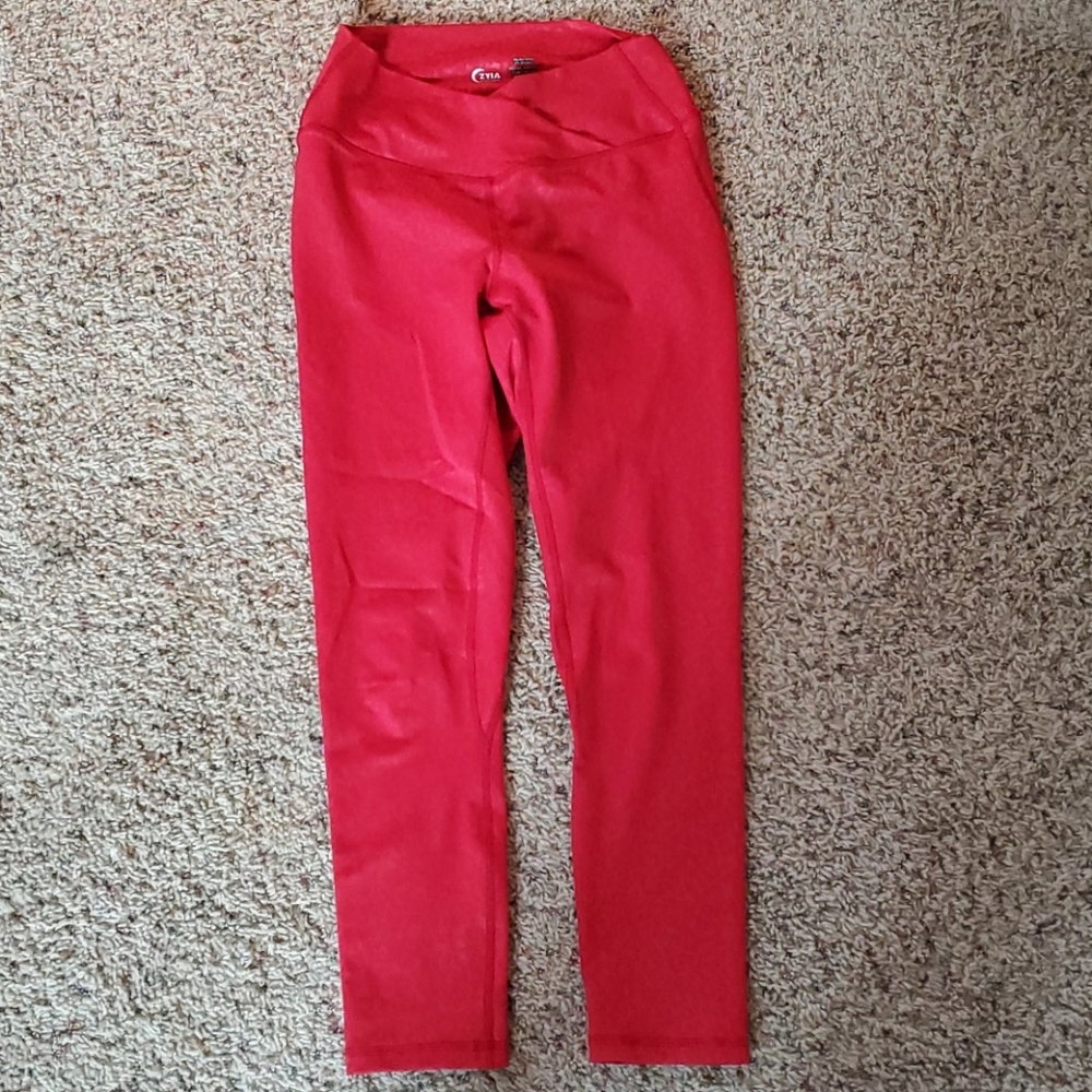 Zyia Red Leopard Scrunchy What Light n Tight Hi-Ri